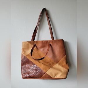 Lucky Brand Jema Leather Patchwork tote bag